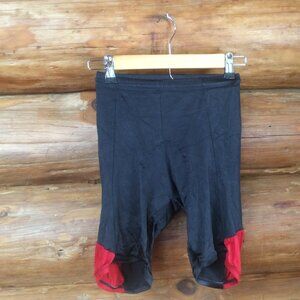 Nashbar Black & Red Vintage Made in USA Adult Padded Cycling Shorts Size Medium